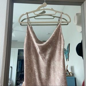 Pink Patterned Slip Dress
